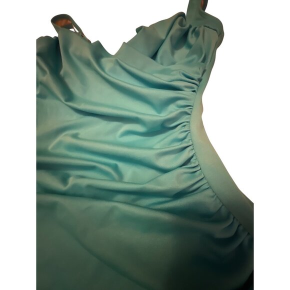 Miraclesuit Womens Swim Top Size 10 Green Nylon/Spandex - Picture 4 of 6